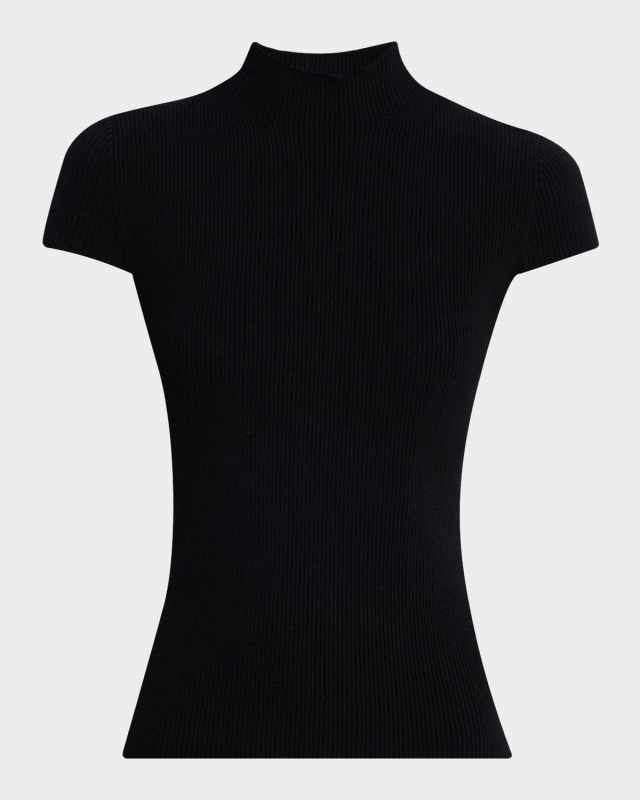 The Ramona Ribbed Mock-Neck Top